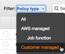 Customer managed policy