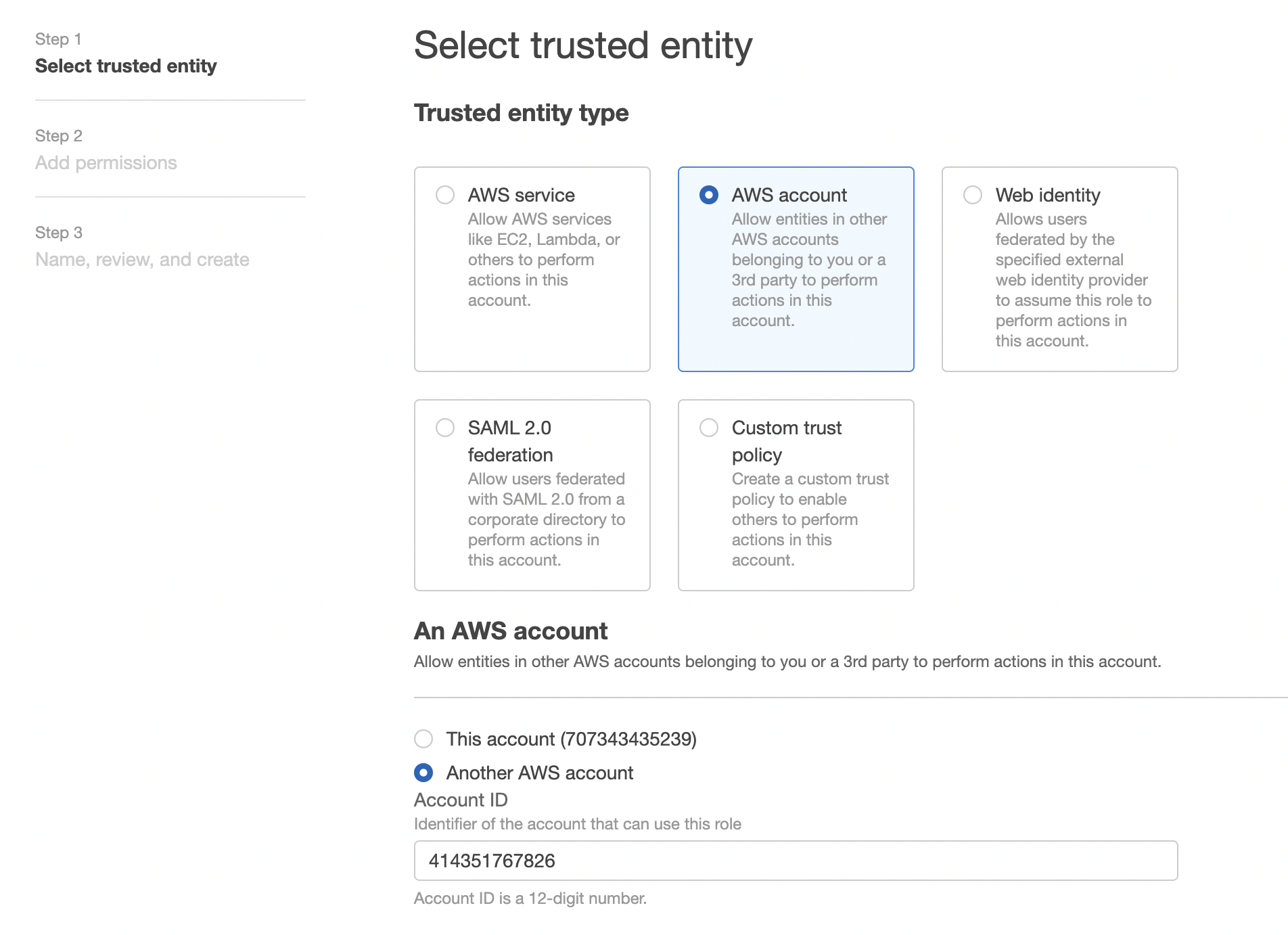 Trusted entity type