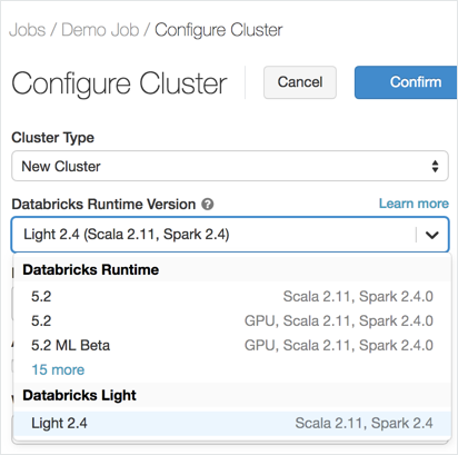 Databricks Light runtime