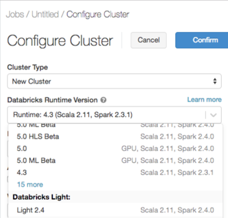 Select Databricks Light