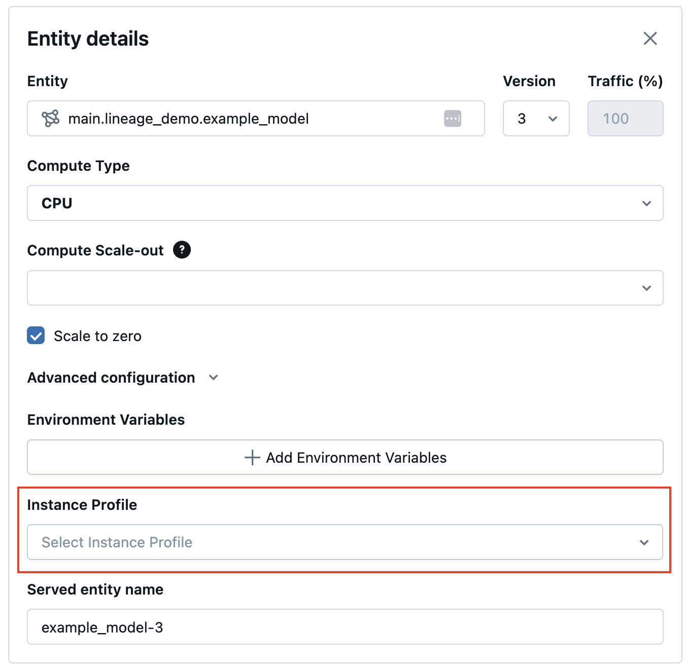 Create a model serving endpoint