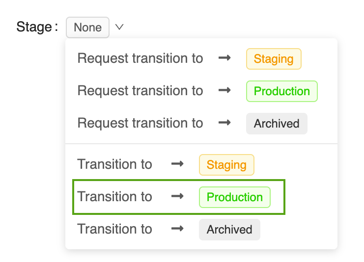 Transition to production