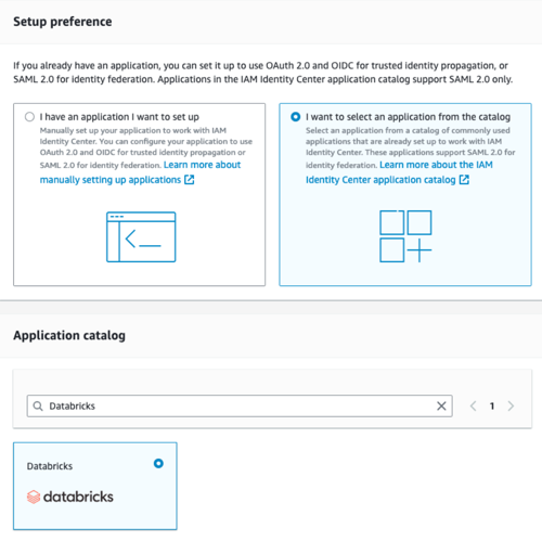 AWS IAM identity setup preferences