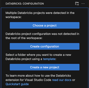 Abrir o projeto Databricks existente