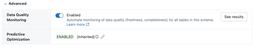 Data quality monitor selector enabled.