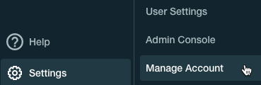 Manage account