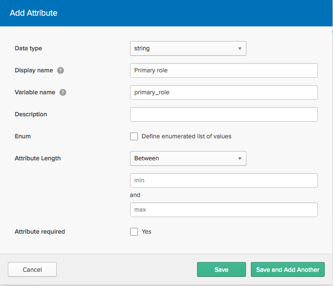 add okta role attribute