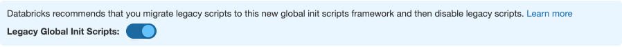 Désactiver les scripts d'initialisation globaux hérités
