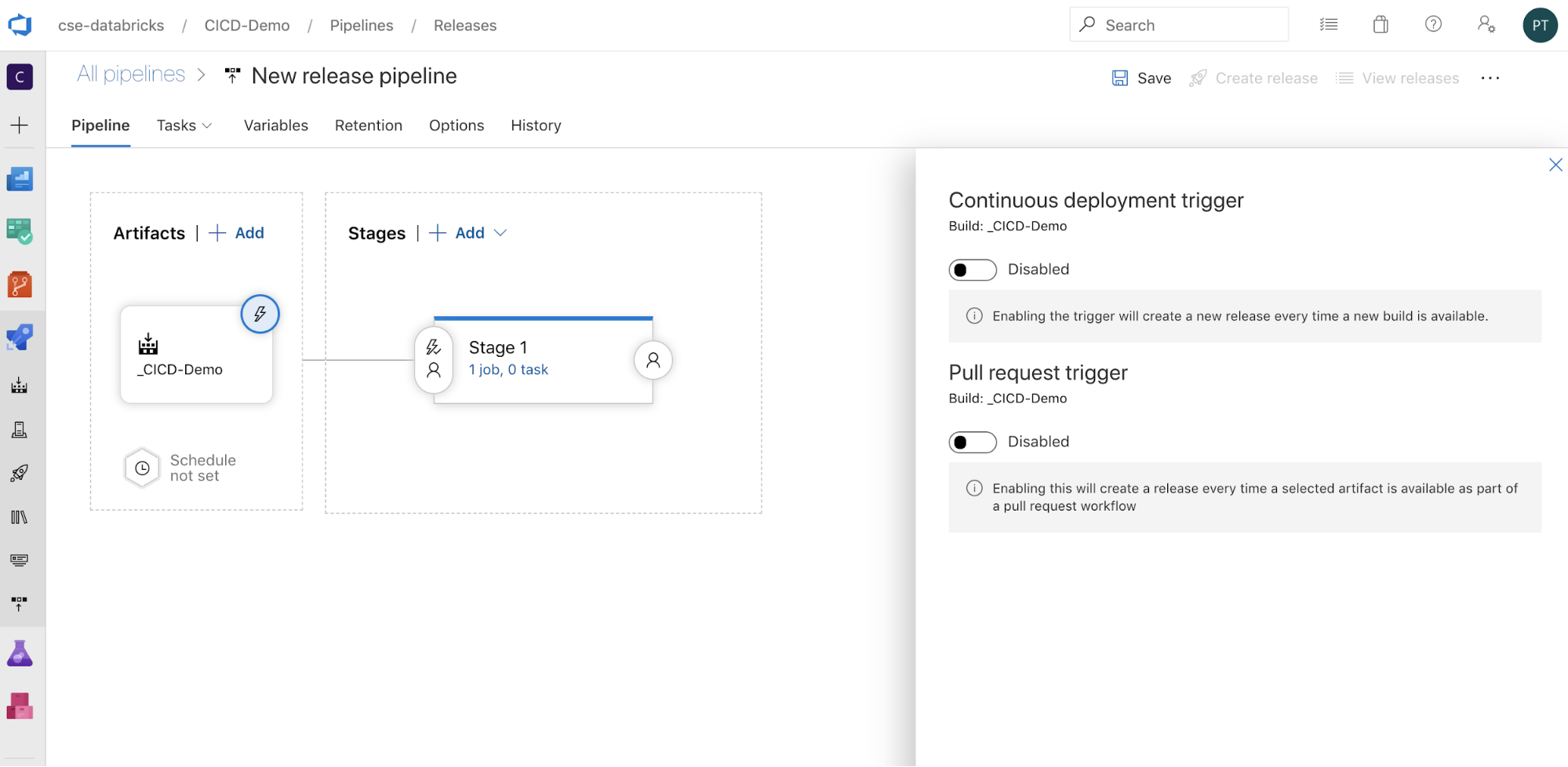 Étape 1 du pipeline de publication Azure DevOps