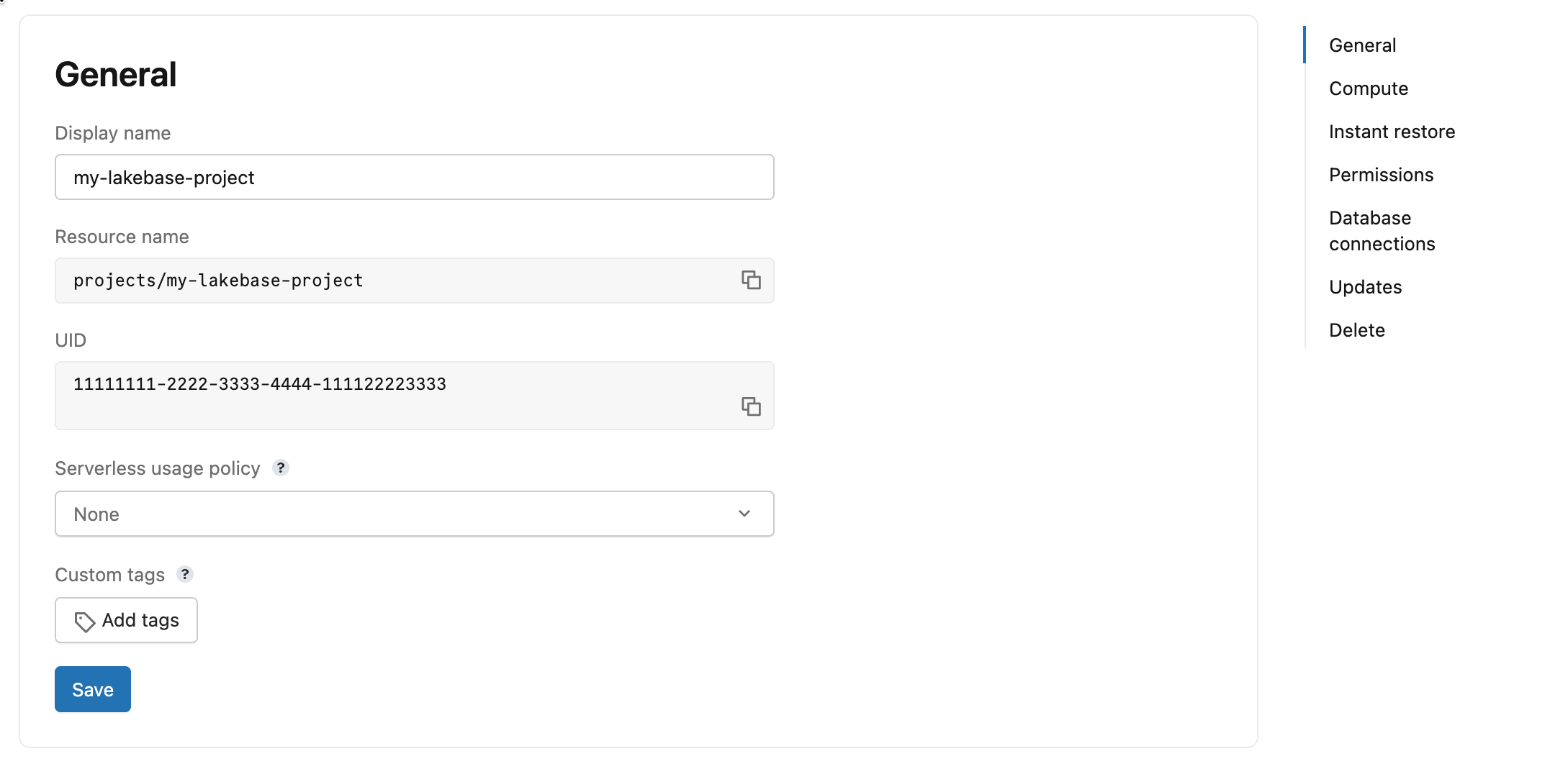 プロジェクト名とIDの設定