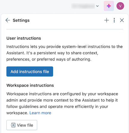 Add Assistant instructions.