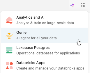 Mude para a interface do usuário Genie.