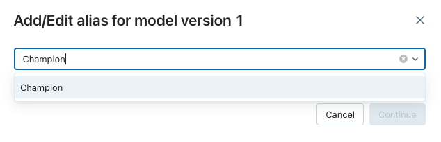 Set registered model alias