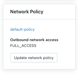 Update network policy.