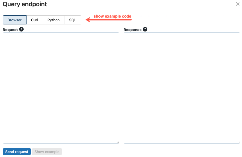 dialogue d'Endpoint de query