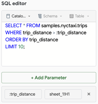 Query avec des parameters de query