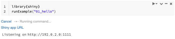 Exemple d'application Shiny