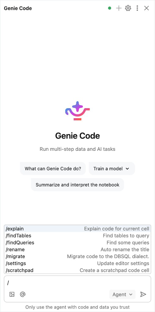 O painel do Assistente com um prompt em forma de barra.