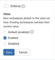 Aplicar configuração que substitui uma configuração do site workspace.