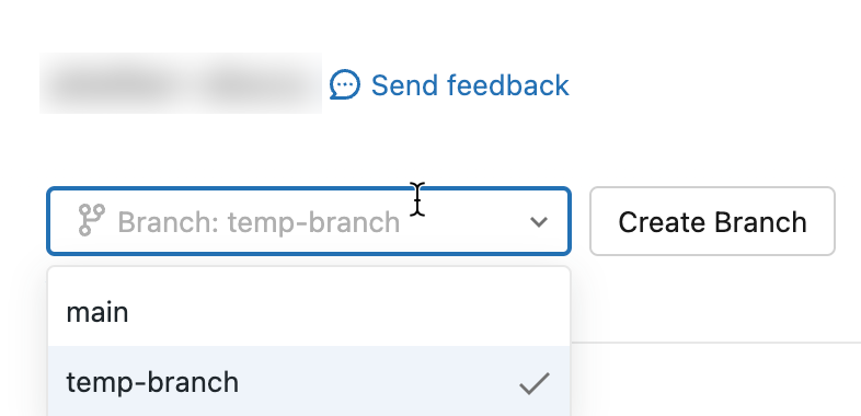 Git ダイアログが別のブランチに切り替わる