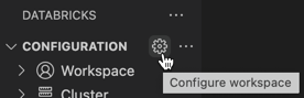 Ícone de engrenagem para definir as configurações workspace 1